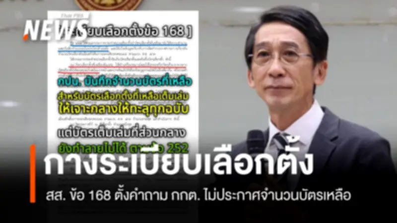 อ.ปริญญา ชี้ระเบียบเลือกตั้ง สส. ข้อ 168 กำหนดเจาะรูบัตรเหลือเฉพาะหน่วยเลือกตั้ง ไม่ใช่ส่วนกลาง