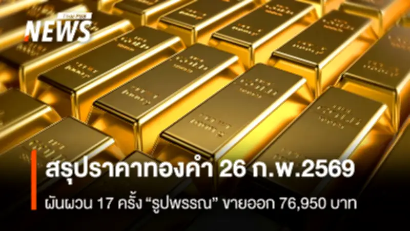 ราคาทองคำผันผวน 17 ครั้ง ปิดตลาดลด 50 บาท แนวโน้มขาขึ้นจากความตึงเครียดภูมิรัฐศาสตร์
