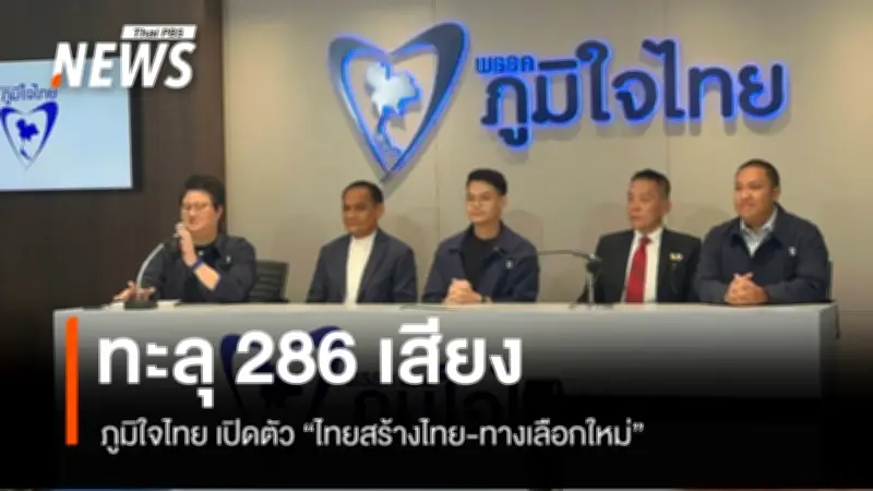 ภูมิใจไทยเปิดตัวพันธมิตรใหม่ ไทยสร้างไทย-ทางเลือกใหม่ เสียงรัฐบาลทะลุ 286 เสียง