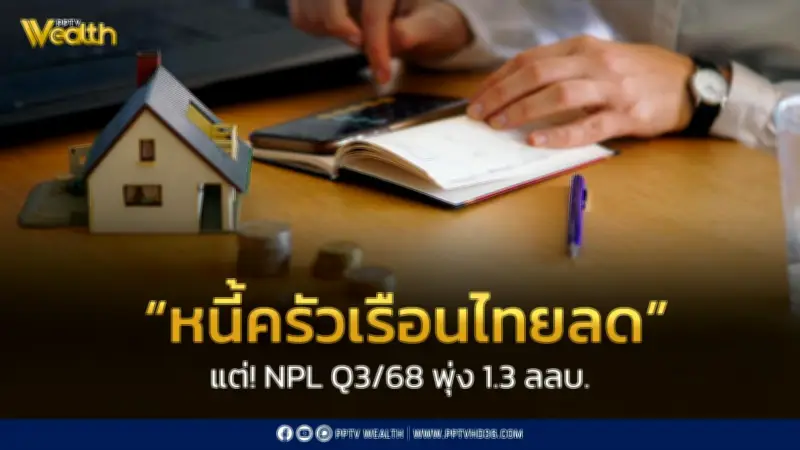 หนี้ครัวเรือนไทยไตรมาส 3 ลด 0.29% แต่ NPL พุ่ง 7.6% ส่อปัญหาคุณภาพหนี้