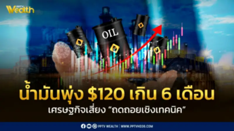 น้ำมันแตะ 120 ดอลลาร์เกิน 6 เดือน เศรษฐกิจไทยเสี่ยงถดถอยเชิงเทคนิค GDP อาจต่ำกว่า 0.7%
