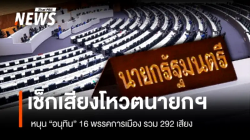 16 พรรคการเมืองหนุน 'อนุทิน' นั่งนายกฯ 292 เสียง พรรคประชาชนส่ง 'ณัฐพงษ์' ชิงตำแหน่ง