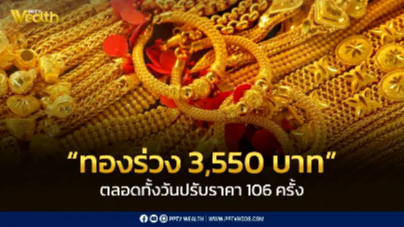 สมาคมค้าทองคำประกาศราคาทอง 23 มี.ค. 69 ปิดตลาดร่วง 3,550 บาท ราคาผันผวนตลอดวัน