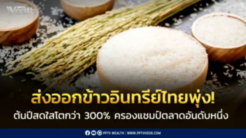 ตลาดจีนโตสวนกระแส! ส่งออกข้าวอินทรีย์ไทยพุ่งกว่า 300% ในปี 2569