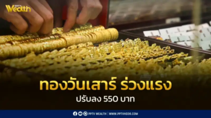 ราคาทองวันนี้ร่วงหนัก 550 บาท ตามตลาดโลก ดอลลาร์แข็งค่า-เฟดชะลอลดดอกเบี้ย
