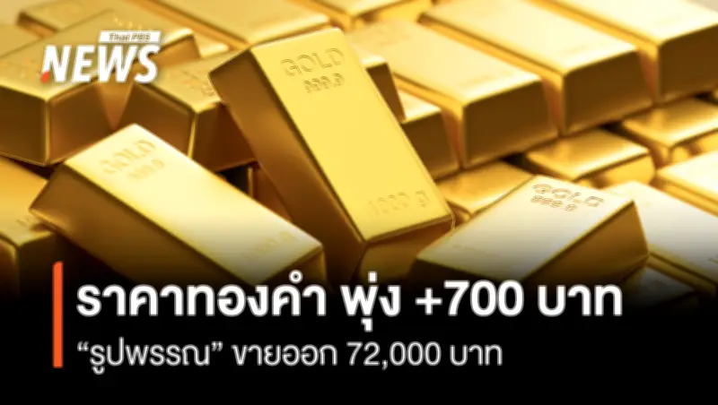 ราคาทองคำพุ่งแรง +700 บาท เช้านี้ หลังดอลลาร์แข็ง-ความตึงเครียดในตลาดแรงงาน