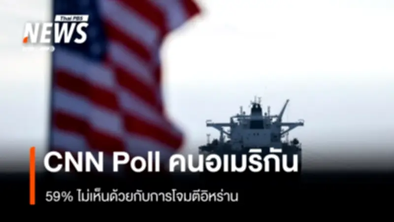 โพลล์ CNN เผยชาวอเมริกันกว่า 59% ไม่เห็นด้วยกับการโจมตีอิหร่าน แสดงความกังวลต่อการจัดการของทรัมป์