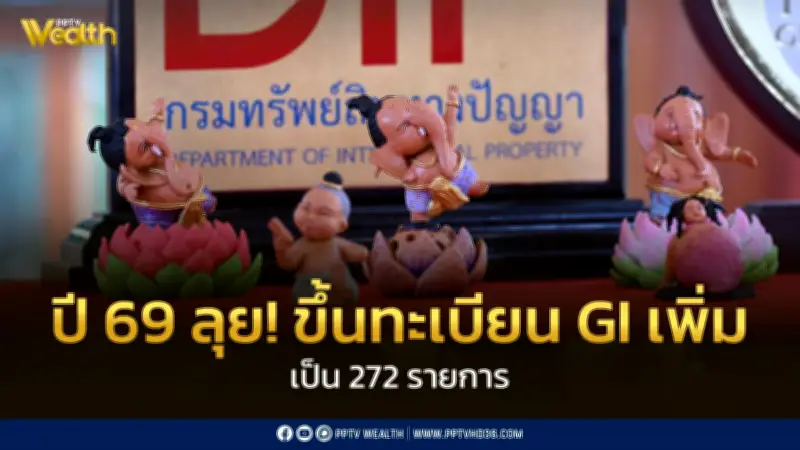 สินค้า GI ไทยทะลุ 1.15 แสนล้านบาท ตั้งเป้าขึ้นทะเบียน 272 รายการภายในปี 69