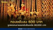 ทองคำร่วง 600 บาท แต่อัตราขายรูปพรรณยังคงยืนเหนือ 80,000 บาท หลังความตึงเครียดอิสราเอล-อิหร่าน