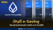 ธนาคารกรุงเทพประกาศเงื่อนไขใหม่ บัญชี e-Saving ต้องมีเงินขั้นต่ำ 2,000 บาท ห้ามใช้หรือถอน