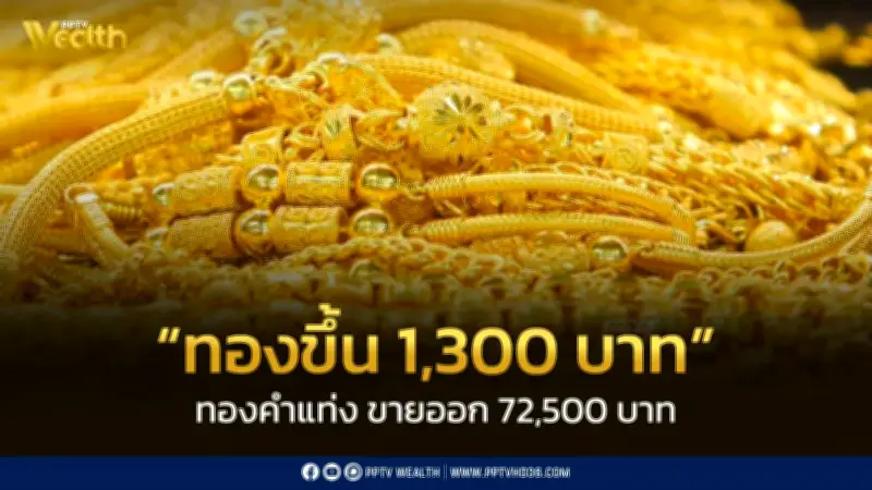 สมาคมค้าทองคำประกาศราคาทอง 1 เม.ย. 69 ปรับขึ้น 1,300 บาท