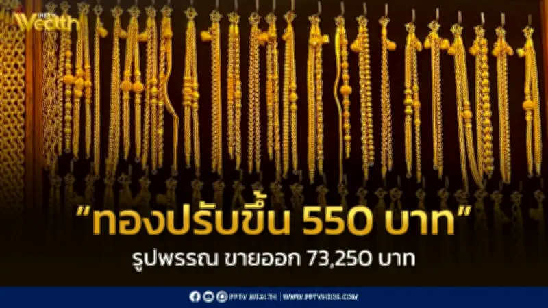 สมาคมค้าทองคำประกาศราคาทองพุ่ง 550 บาท วันที่ 10 เม.ย. 2569