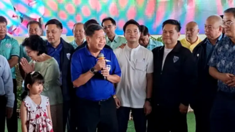 สมศักดิ์ ปริศนานันทกุล ครบ 75 ปี วราวุธนำทีม สส.สุพรรณบุรีอวยพร ยกบรรหารเป็นแบบอย่าง