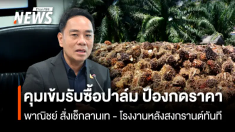 พาณิชย์เร่งคุมเข้มรับซื้อปาล์มหลังสงกรานต์ ตรวจลานเท-โรงงาน ป้องกดราคาเกษตรกร