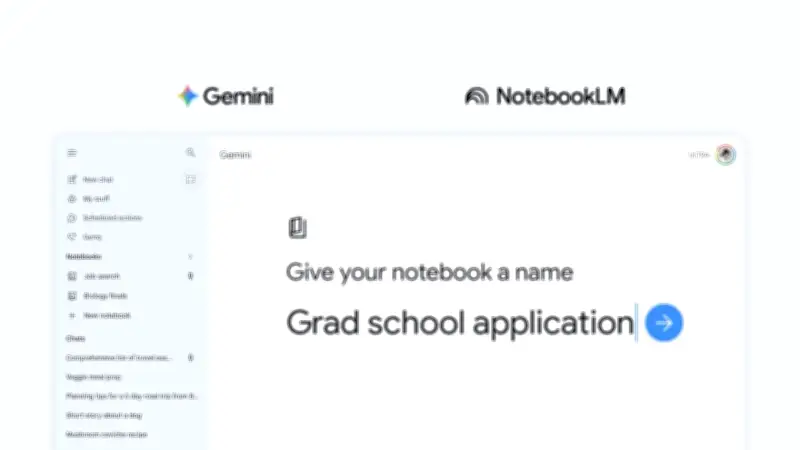 กูเกิลปล่อยฟีเจอร์ Notebooks ใน Gemini เชื่อมต่อ NotebookLM แบบเต็มรูปแบบ