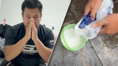 ดราม่าเบิร์ดวันว่างว่างใช้ผงยาแนวเล่นสงกรานต์ สุดท้ายก้มกราบขอโทษ