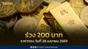 ราคาทองวันนี้ 28 เม.ย. 2569 ร่วง 200 บาท สมาคมค้าทองคำประกาศ