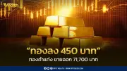สมาคมค้าทองคำประกาศราคาทอง 7 เม.ย. 2569 ปรับลด 450 บาท เปิดตลาด