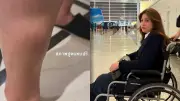 ติ๊ก กัญญารัตน์ เผยภาพขาบวมเหตุตกบันไดทริปเที่ยวญี่ปุ่น