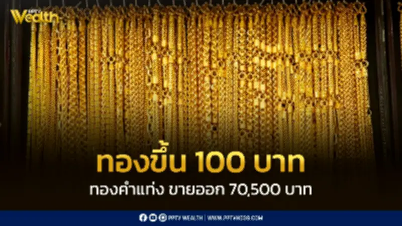 ราคาทองวันนี้ 5 พ.ค. 2569 ปิดตลาดปรับขึ้น 100 บาท ปรับ 20 ครั้ง