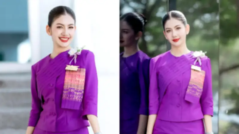มะเหมี่ยว พรชดา โพสต์ภาพลุคแอร์โฮสเตสสายการบินไทย สวยสง่าสมเป็นนางฟ้าบนเครื่องบิน