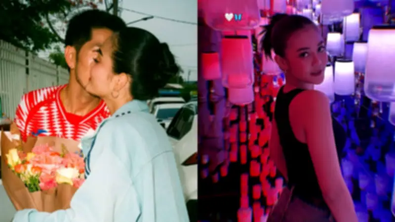 กัปตันช้างโชว์หวานจุ๊บแก้มลำไย แคปชัน You are my destiny