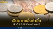 เงินบาทเปิด 32.37 แข็งค่าเล็กน้อย จับตาเจรจาตะวันออกกลาง