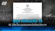 อุตุฯ เตือนไทยตอนบนฝนตกหนัก คลื่นลมแรง เสี่ยงน้ำท่วมฉับพลัน