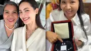 ญาญ่าสวมสร้อยดอกพิกุลของรับขวัญจากแม่แก้ว สวยสง่าน่ารักมาก