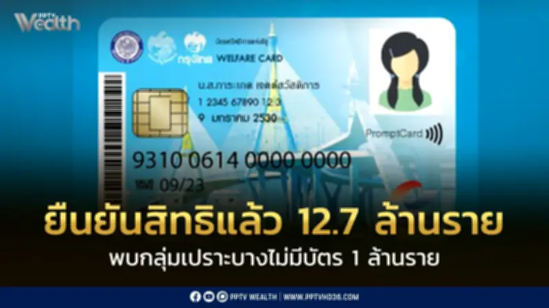 บัตรคนจนยืนยันสิทธิแล้ว 12.7 ล้านราย ตรวจสอบคุณสมบัติ 17 ก.ค. นี้