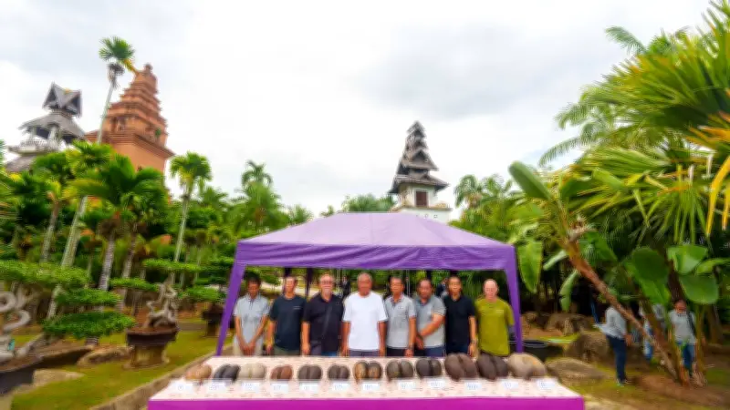 สวนนงนุชพัทยาผ่ามะพร้าวทะเลเผยภายในผลเมล็ดใหญ่ที่สุดในโลก