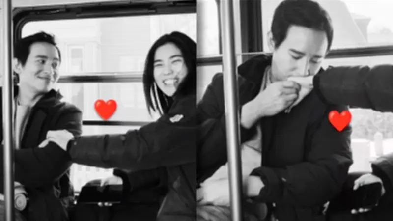 ทิม พิธา จุ๊บมือ ก้อย อรัชพร กลางรถไฟ โรแมนติกสุดๆ