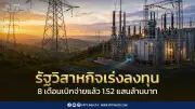 รัฐวิสาหกิจเบิกจ่ายงบลงทุน 8 เดือนแตะ 1.52 แสนล้าน คิดเป็น 65%