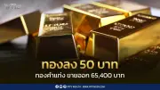 ราคาทองวันนี้ 7 ก.ค. 2569 ลดลง 50 บาท ทองแท่งขายออก 65,400 บาท