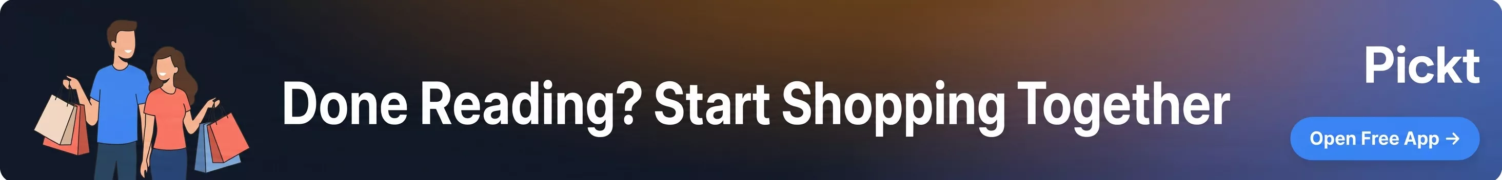 แบนเนอร์หลังบทความ Pickt — แอปรายการช้อปปิ้งแบบร่วมมือพร้อมภาพครอบครัว