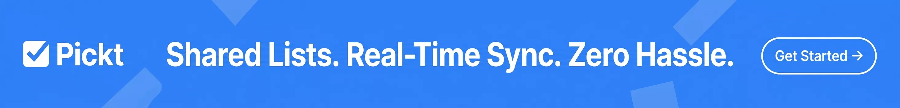 แบนเนอร์ในฟีด Pickt — แอปรายการช้อปปิ้งแบบร่วมมือสำหรับ Telegram